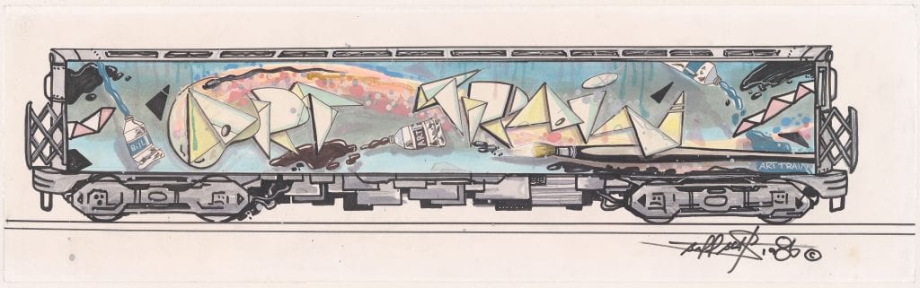 Blast, Bill Graffiti Art Train Original Image 1986 300 dpi