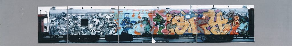 Chalfant, H 4A , Artrain Graffiti Train Futura _ Kel Mare.Car 4 Side A.5 photographs.300 dpi 10x2